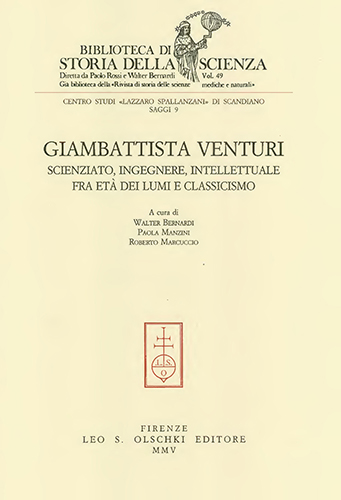 9788822254122-Giambattista Venturi, scienziato, ingegnere, intellettuale, fra Età dei Lumi e c