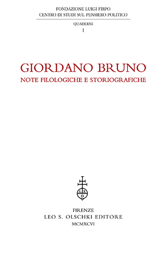 9788822244000-Giordano Bruno. Note filologiche e storiografiche.