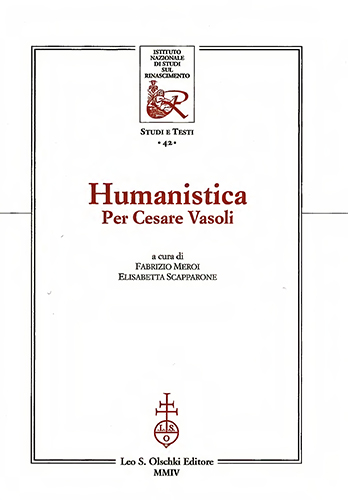 9788822253057-Humanistica. Per Cesare Vasoli.