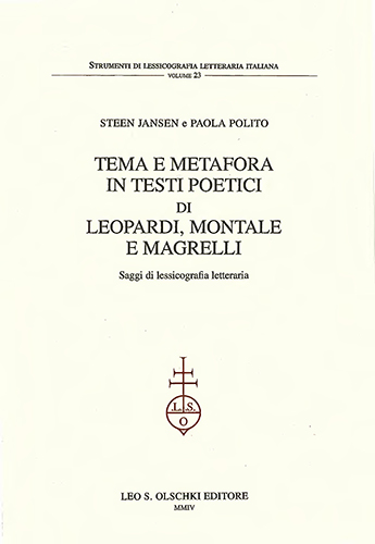 9788822253064-Tema e metafora in testi poetici di Leopardi, Montale e Magrelli. Saggi di lessi