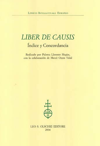 9788822253514-Liber de causis. Índice y Concordancia.