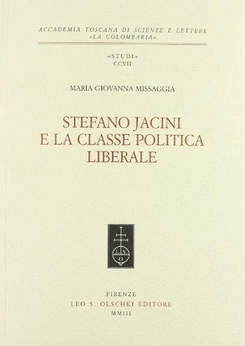 9788822252579-Stefano Jacini e la classe politica liberale.