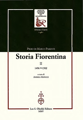 9788822254481-Storia fiorentina. II (1496 - 1502).