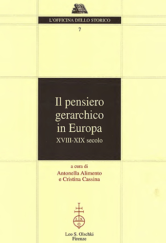 9788822251541-Il Pensiero  gerarchico in Europa (XVIII-XIX secolo).