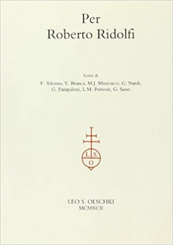 9788822240217-Per Roberto Ridolfi.