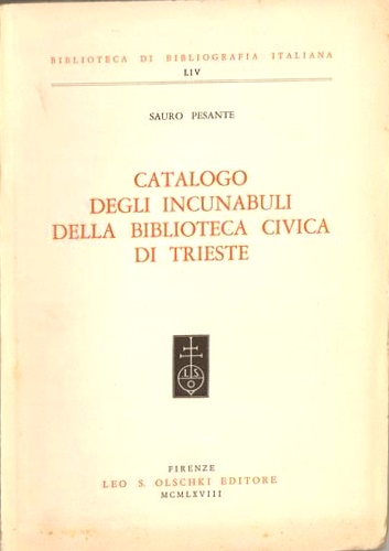 9788822219619-Catalogo degli incunabuli della Biblioteca Civica di Trieste.