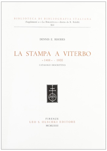 9788822219992-La stampa a Viterbo. «1488»-1800.