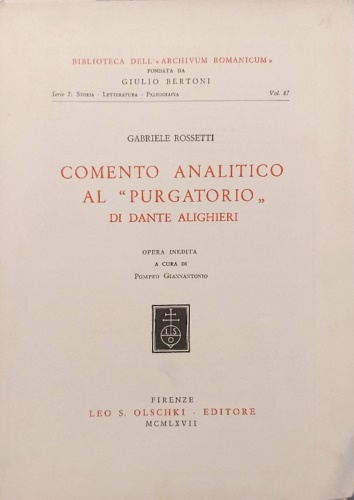 9788822220189-Comento analitico al «Purgatorio» di Dante Alighieri. Opera inedita