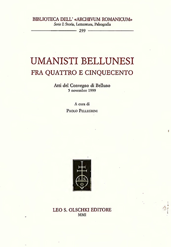 9788822250636-Umanisti bellunesi fra Quattro e Cinquecento.