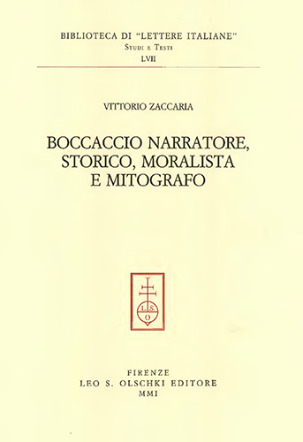 9788822250353-Boccaccio narratore, storico, moralista e mitografo.