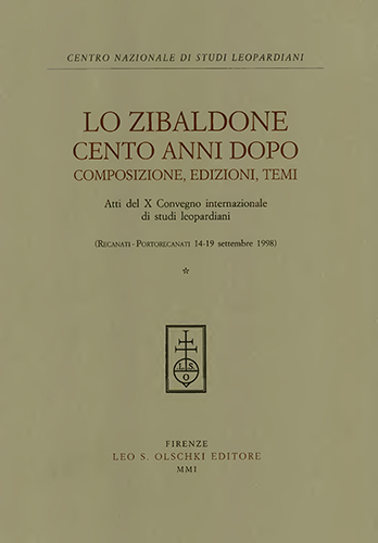 9788822250193-«Zibaldone» (Lo), cento anni dopo. Composizione, edizione, temi.