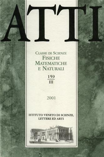 Atti. Classe di Scienze Fisiche, Matematiche e Naturali.  N.159. fascicolo III.