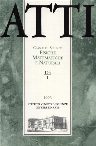 Atti. Classe di Scienze Fisiche, Matematiche e Naturali. N.154. fascicolo I.