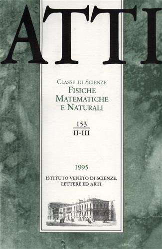 Atti. Classe di Scienze Fisiche, Matematiche e Naturali. N.153. fascicolo II-III