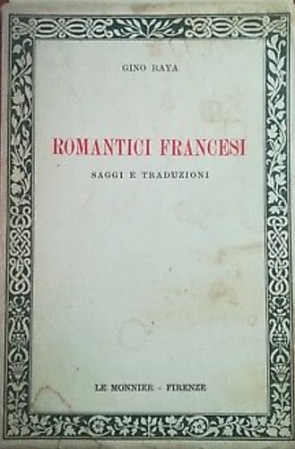 Romantici francesi. Saggi e traduzioni.