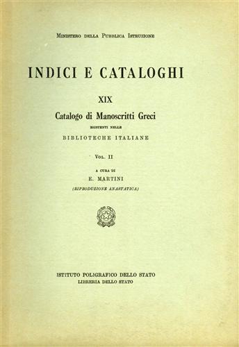 9788824030779-Catalogo di Manoscritti Greci esistenti nelle Biblioteche Italiane. Vol.II.con l