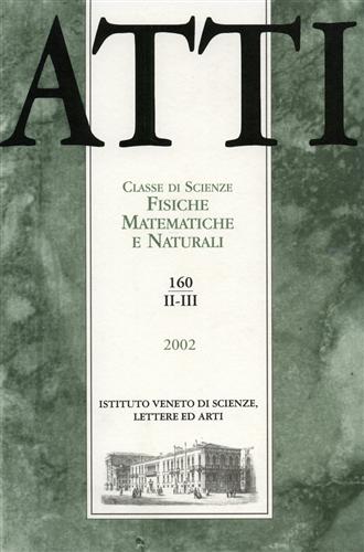 Atti. Classe di Scienze Fisiche, Matematiche e Naturali. N.160. fascicolo II-III