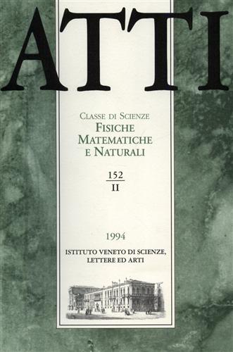 Atti. Classe di Scienze Fisiche, Matematiche e Naturali. N.152. fascicolo II.