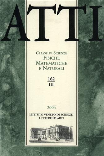 Atti. Classe di Scienze Fisiche, Matematiche e Naturali. N.162. fascicolo III.