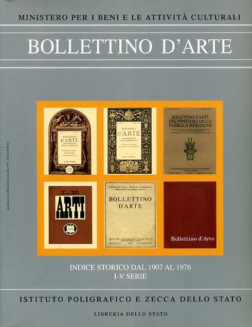 9788824010115-Indice storico del Bollettino d'Arte dal 1907 al 1976. I-V serie.