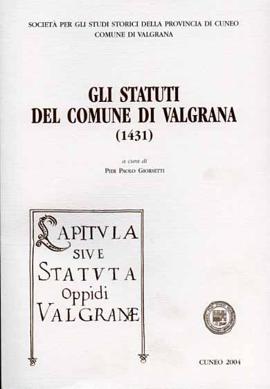 9788866250258-Gli Statuti del comune di Valgrana (1431).