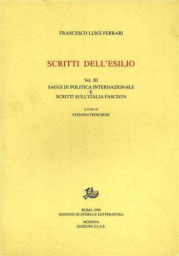 9788887114348-Scritti dell'esilio. Vol.III: Saggi di politica internazionale e scritti sull'It