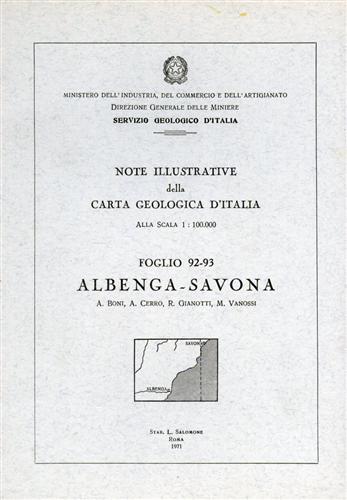 Note illustrative della Carta Geologica d'Italia FFi 92,93. Albenga e Savona.