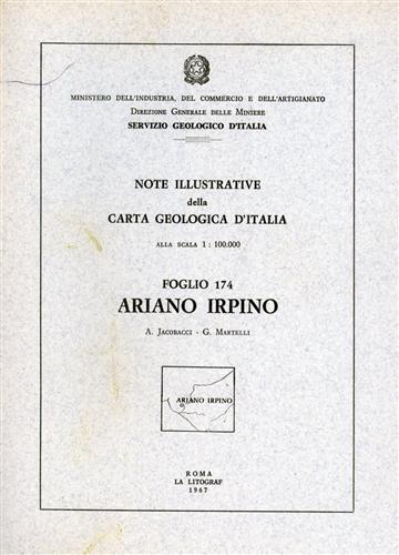 Note illustrative della Carta Geologica d'Italia F°174. Ariano Irpino.