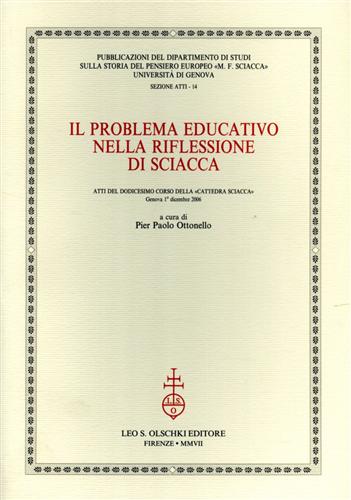 9788822257192-Il problema educativo nella riflessione di Sciacca.