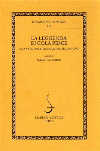 9788884026293-La leggenda di Cola Pesce. Una versione spagnola del secolo XVII.