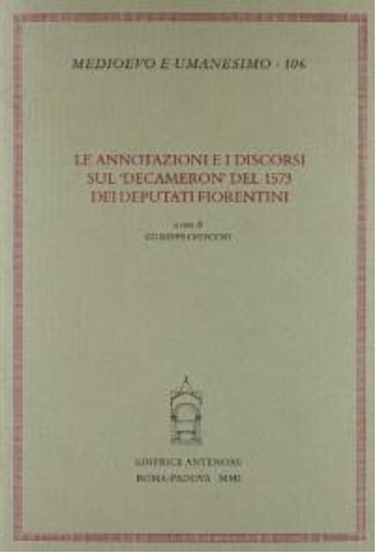 9788884555199-Le Annotazioni e i Discorsi sul 'Decameron' del 1573 dei deputati fiorentini.