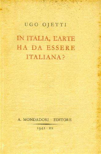 In Italia, l'arte ha da essere italiana?