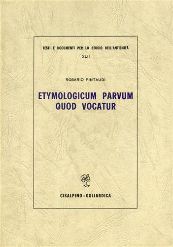 Etymologicum Parvum quod vocatur.