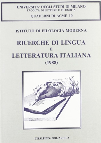 9788820506155-Ricerche di lingua e letteratura italiana (1988).