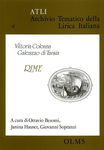 9783487103402-Archivio Tematico della Lirica Italiana. Vittoria Colonna.Galeazzo Di Tarsia. Ri