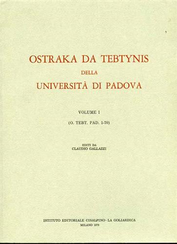 9788820502119-Ostraka da Tebtynis dell'Univ.degli Studi di Padova. Vol.I: Ostraka nn.1-70.(uni