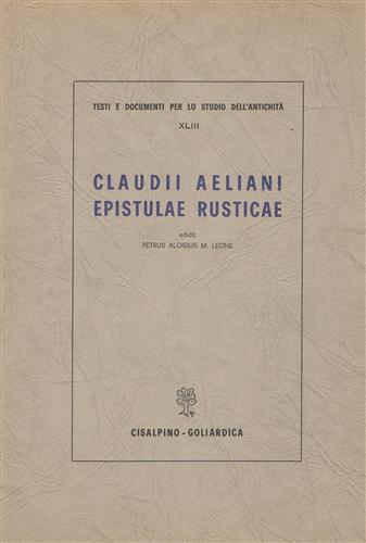 Claudii Aeliani epistulae rusticae.