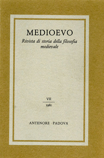 9788884554499-Medioevo. Rivista di storia della filosofioa medievale. VII (1981).