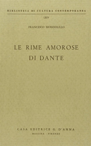 9788883210204-Le rime amorose di Dante.