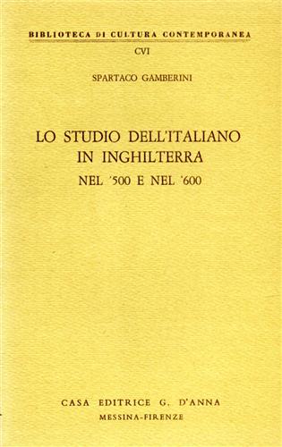 9788883211034-Lo studio dell'italiano in Inghilterra nel'500 e nel'600.