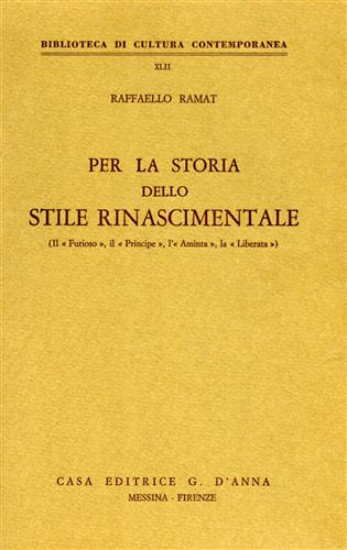 9788883212420-Per la storia dello stile rinascimentale. (Il 