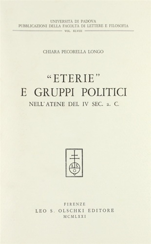 9788822219510-Eterie e gruppi politici nell'Atene del IV sec.a.C.