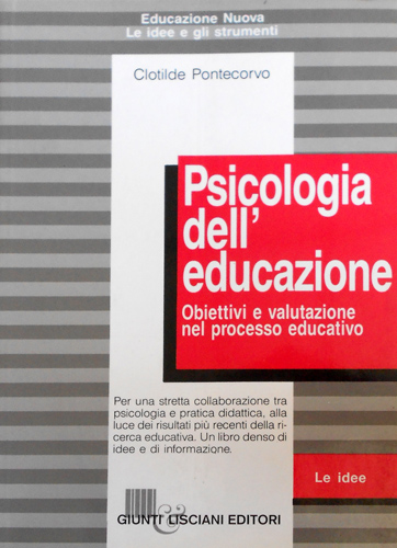 9788809606388-Psicologia dell'educazione. Obiettivi e valutazione nel processo educativo.