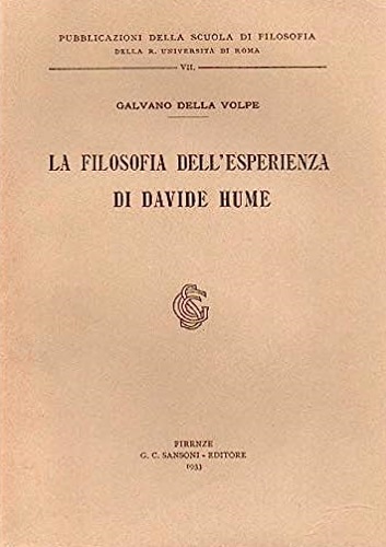 La filosofia dell'esperienza di David Hume .