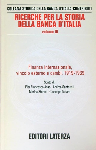 9788842043478-Ricerche per la storia della Banca d'Italia.Vol.III:Finanza Internazionale, vinc