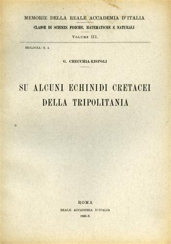 Su alcuni echinidi cretacei della Tripolitania.