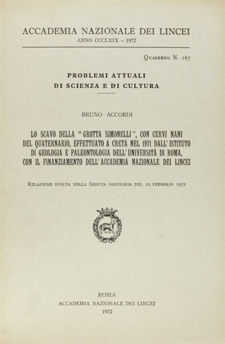 9788821806766-Lo scavo della «Grotta Simonelli», con cervi nani del Quaternario effettuato a C