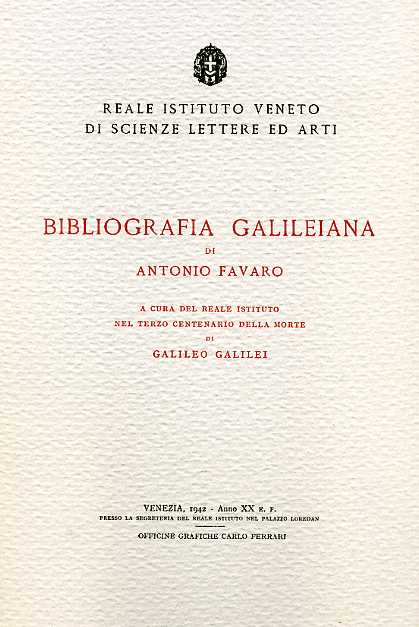 Bibliografia Galileiana.