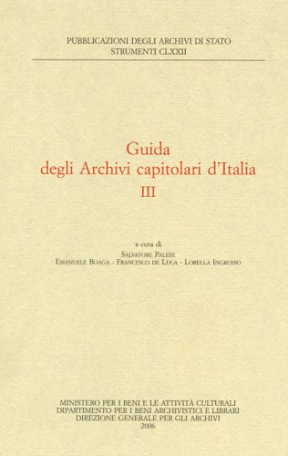 9788871252841-Guida degli Archivi Capitolari d'Italia. vol.III.