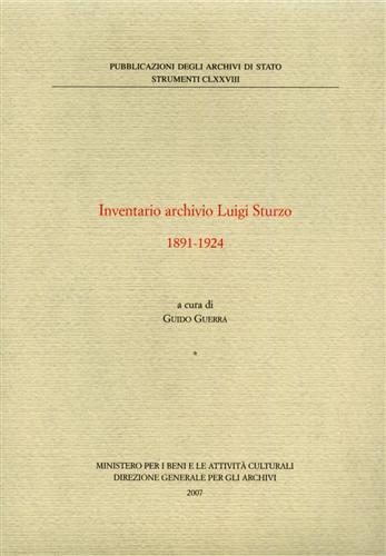 9788871252322-Inventario Archivio Luigi Sturzo 1891-1924.